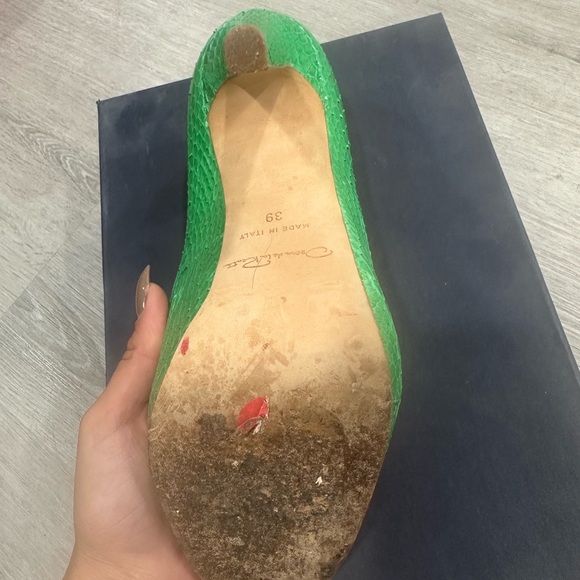 Vintage Oscar de la Renta python pumps - Picture 4 of 6